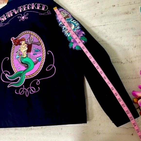 Custom mermaid biker jacket size medium